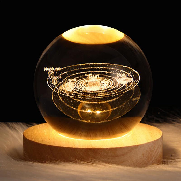 3D Crystal Sphere Table Lamp