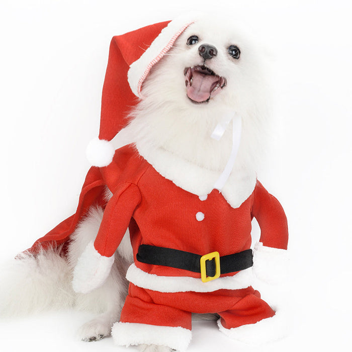 Dog Santa Claus outfit